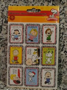 Peanuts Gang & Snoopy Motivational School Stickers-30 Stickers-New