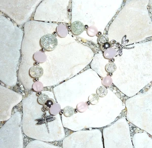 ★ DIY ★ Pulsera ★ Rosa y Cristal ★ - Imagen 1 de 1