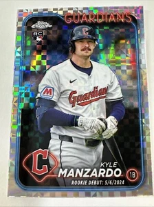 2024 Topps Chrome Update Kyle Manzardo Rookie Debut Xfractor Card - Picture 1 of 2