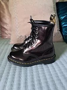 Dr. Martens Women's 1460 8-Eye Sparkle Boots - Purple/Royal Sparkle - Picture 1 of 16