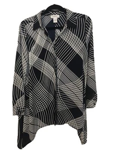 Carmen Marc Valvo Damen Bluse Oberteil Größe S Langarm Kragen Knopfleiste - Bild 1 von 7