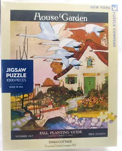 New York Puzzle Company (NYPC)-Swan Cottage 1000 piezas 19x27 hogar y jardín - Imagen 1 de 4