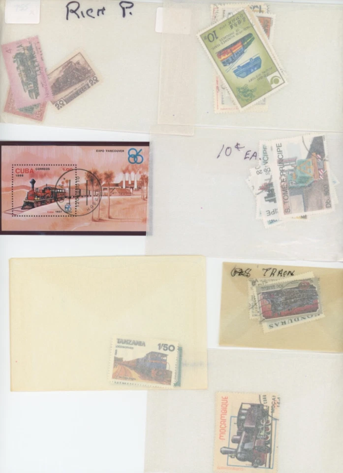 Worldwide Stamps Trains Topical  TRAINS Stamps and mini-sheets  (mb28 - Image 1 of 4