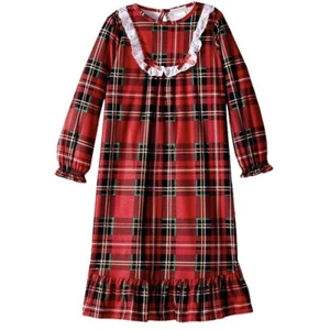 Komar Kids Girls Traditional Holiday Christmas Plaid Nightgown Size S (6/6X) Red - Picture 1 of 8