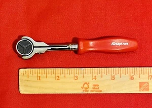 Snap On THNFDM72 1/4” Hex Dr 80 Tooth RED Hard Handle Swivel Head Ratchet New! - Picture 1 of 5