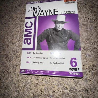 John Wayne DVD 6 movie set Lawless Frontier,Lucky Texan,Man from Utah,Dawn Rider - Image 1 of 2