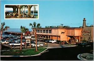 Postal de Virginia Beach VA THE LIGHTHOUSE RESTAURANT vista frontal década de 1970 sin usar - Imagen 1 de 2
