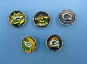 Green Bay Packers Snap Pop It Halskette Armband Charms - 5er Set Charms - Bild 1 von 3