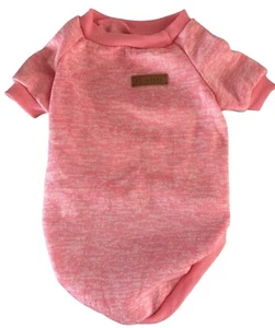 Classic Dog Shirt Pink XS Pet Warm Soft Animal Top Winter Fall - Picture 1 of 3