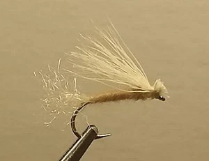1 docena - X caddis bronceado/crema - mosca seca - trucha - Imagen 1 de 1