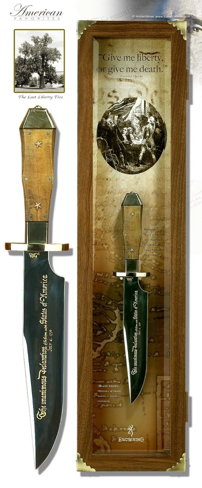 Browning - Cuchillo y vitrina Liberty Tree - Modelo 001 - 304/1776 Foto 1 de 1