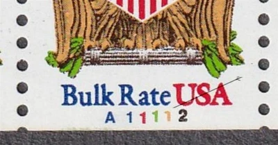 PNC5 10c E & S A11112 US 2602 MNH F-VF Broken Yellow "1" CPV - Image 1 of 2