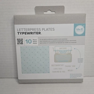 We R Memory Keepers Letterpress Plates Typewriter 10pc New  - Image 1 of 2