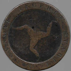 Isle of Man 1813 1/2d Cir George III Triskelian - Picture 1 of 2