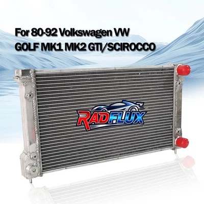 Fits 80-92 Volkswagen VW GOLF MK1 MK2 GTI/SCIROCCO 1.6/1.8L 8V Aluminum Radiator - Image 1 of 4