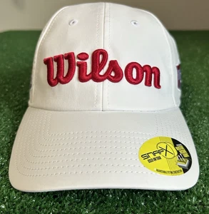 Wilson Staff Golf Hat Adjustable Strapback Pro Tour White / Red Embroidered, New - Picture 1 of 7