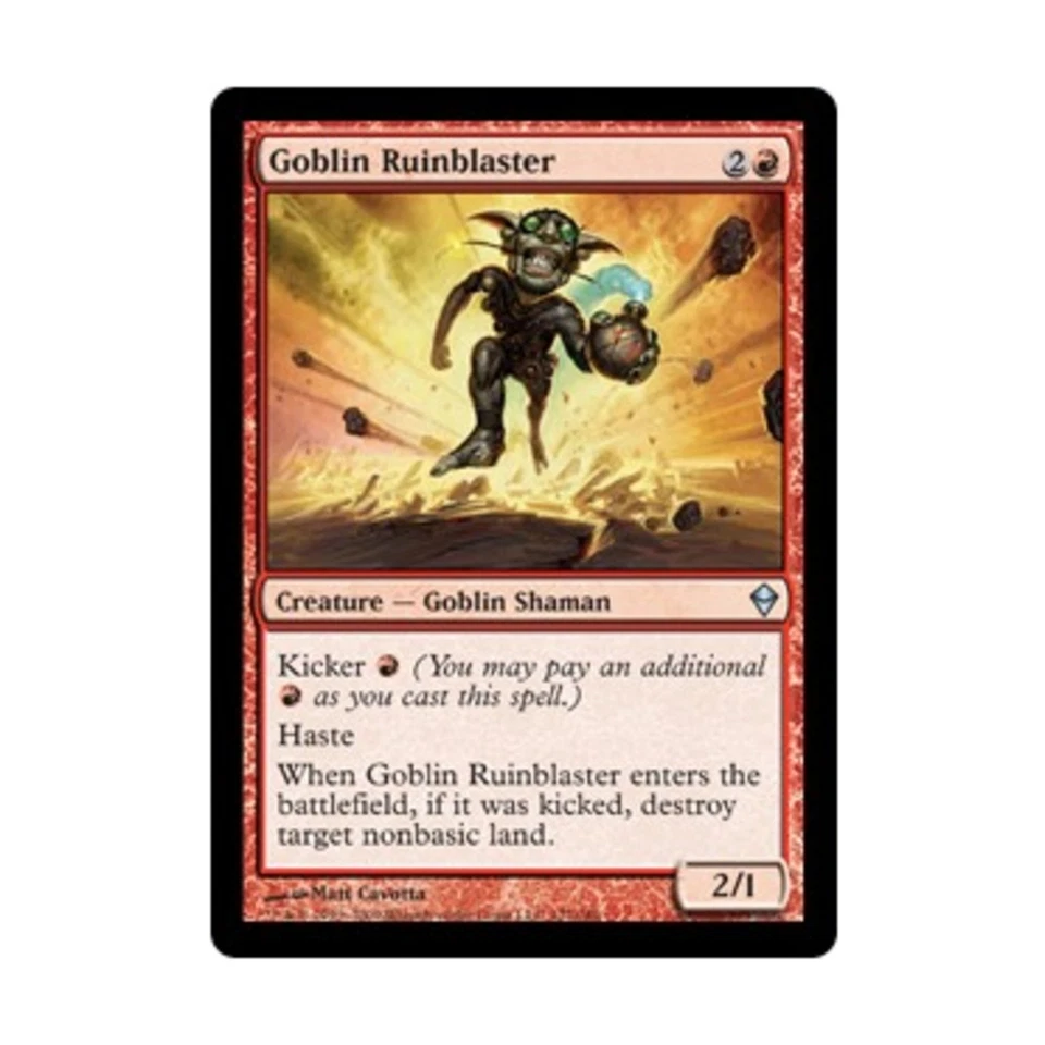WOTC MtG Zendikar Goblin Ruinblaster (U) (x4) NM - Image 1 of 1