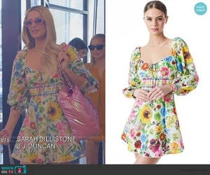 ALICE + OLIVIA | Mini Vestido Crawford Sweetheart Manga Abullonada | Talla 10 - Imagen 1 de 12