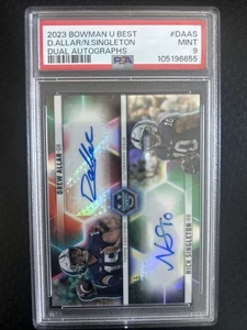 2023 Bowman Best Dual Auto /25 Drew Allar Nick Singleton PSU PSA 9 - Picture 1 of 2