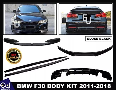 EU AUTO PARTS LTD FOR BMW 3 SERIES F30 M SPORT BODYKIT BODY KIT FRONT SPLITTER SKIRT REAR DIFFUSER