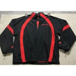 Snap-on Tools Official Mechanic Full Windbreaker Jacket Black Red Work Wear Zipu - Picture 1 of 7