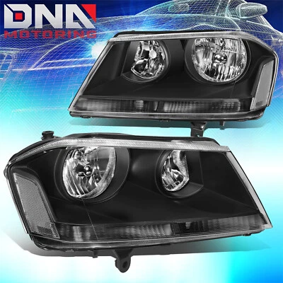 Faros estilo OE para Dodge Avenger 2008-2014 lámpara carcasa negra esquina transparente Foto 1 de 4