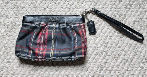 Polso Coach Poppy Firma Tartan Glitter Tela a Pieghe
