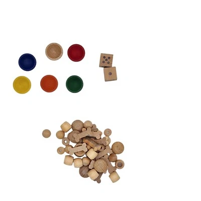 Chihuahua-Opoly Board Game Replacement Parts Dog Bowls, Toys, Dice and Bones - Image 1 of 4