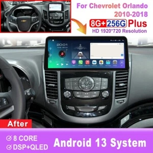 12.3 inch Screen Android Car Radio For Chevrolet Orlando 2010-2018 GPS Carplay - Picture 1 of 7