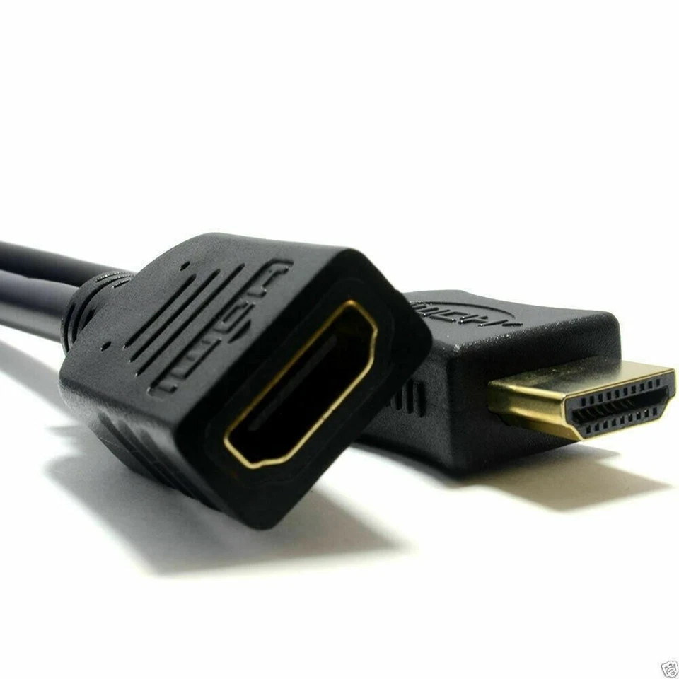 1.5m HDMI Extension Cable male to female for HD TV, LCD Laptop PS3 PS4 Projector - Image 1 of 2