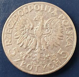 Silber Münzen SUPERZUSTAND Polen 2 Zlote 1936, 5 Zlotych 1933 ss-vz