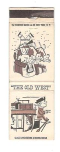 THE OLD WEST COMIC CARTOON Vintage Matchbook Cover DA3-4 - Picture 1 of 2