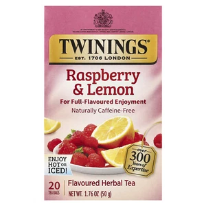 Herbal Tea, Raspberry & Lemon, Caffeine-Free, 20 Tea Bags, 1.76 oz (50 g) - Picture 1 of 3