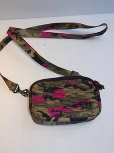 Bandolera pequeña Lug, acolchada, verde y rosa - Imagen 1 de 7