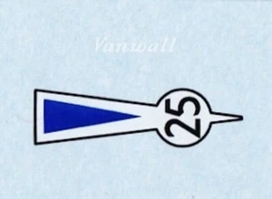 Corgi 150S Vanwall Racing Car | Number 25 on Stripe | Transfer/Decal - Picture 1 of 1