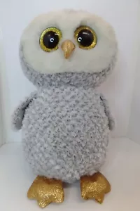 Ty Beanie Boos Owlette Owl Jumbo Large Plush Stuffed Animal Toy Gray 17” Tall - Picture 1 of 13