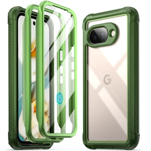 Funda para Google Pixel 9A 5G Pantalla Incorporada Antigolpes Resistente Cubierta Verde - Imagen 1 de 7