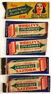 Vintage Chewing Gum Advertising Lot of 5 Early Matchbook Covers Wrigley's Gum - Picture 1 of 1