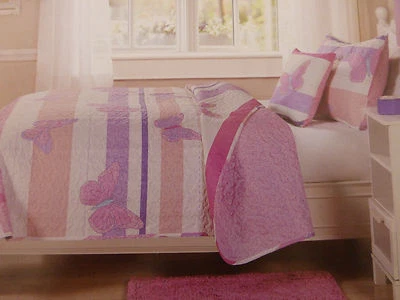 Conjunto completo de travesseiros, fronhas e travesseiros Deco Kids Expressions Spring Butterfly novo na embalagem - Imagem 1 de 4