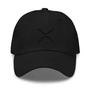 Subtle XRP Black Adjustable Baseball Cap Crypto Trader Gift Embroidery Dad Hat - Picture 1 of 11