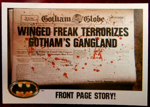 BATMAN - Card #038 - Front Page Story! - Topps (UK) - 1989