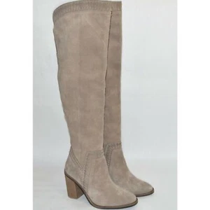 Vince Camuto Madolee Over the Knee Boot Size 7.5M Taupe Suede Neutral Minimalist - Picture 1 of 15