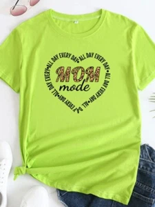 Women's Mother's Day T-shirt - Relaxed Fit, Trendy Print - Picture 1 of 84