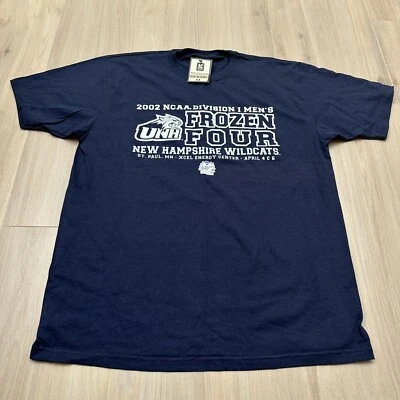 Vintage 2002 NCAA Frozen Four Hockey Shirt Mens LARGE UNH NEW With Tag DEADSTOCK - Image 1 of 4