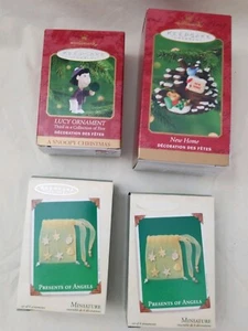 4- HALLMARK Christmas Keepsake Ornaments Lucy Presents of Angels mouse Vintage  - Picture 1 of 12