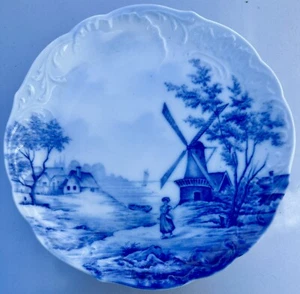 Molino de viento Rosenthal Continental Delft Delfts azul/blanco placa holandesa radiocontrol 8-1/4 pulgadas - Imagen 1 de 7