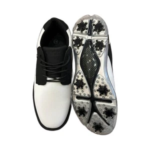Aleck White Blck Waterproof Golf Shoes Breathable Men's Golf Sneakers Outdoor - Picture 1 of 5