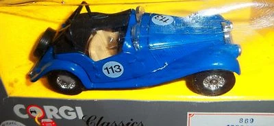 MG 1953 MG-TF Blue Competition #113 Corgi Rare Vintage NOS Box MG-TF MG Corgi MG - Image 1 of 4