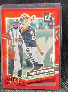 2023 Panini Donruss Evan McPherson Red Press Proof Cincinnati Bengals #55 - Bild 1 von 2
