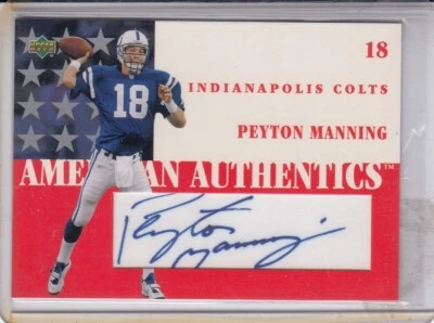 PEYTON MANNING 2002 UD Authentics American Authentics Level 1 #ST1PM Colts - Image 1 of 2